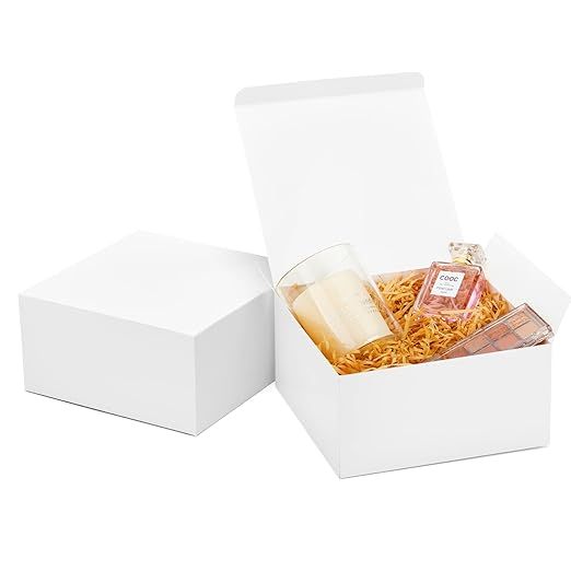 Gift Box 10 Pack White Gift Boxes with Lids, DIY Bridesmaid Proposal Box