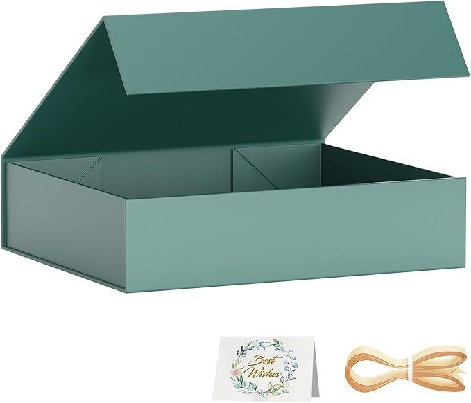 Gift Boxes with Forest Green Gift Box for Presents Magnetic Closure for T-Shirts, Gloves