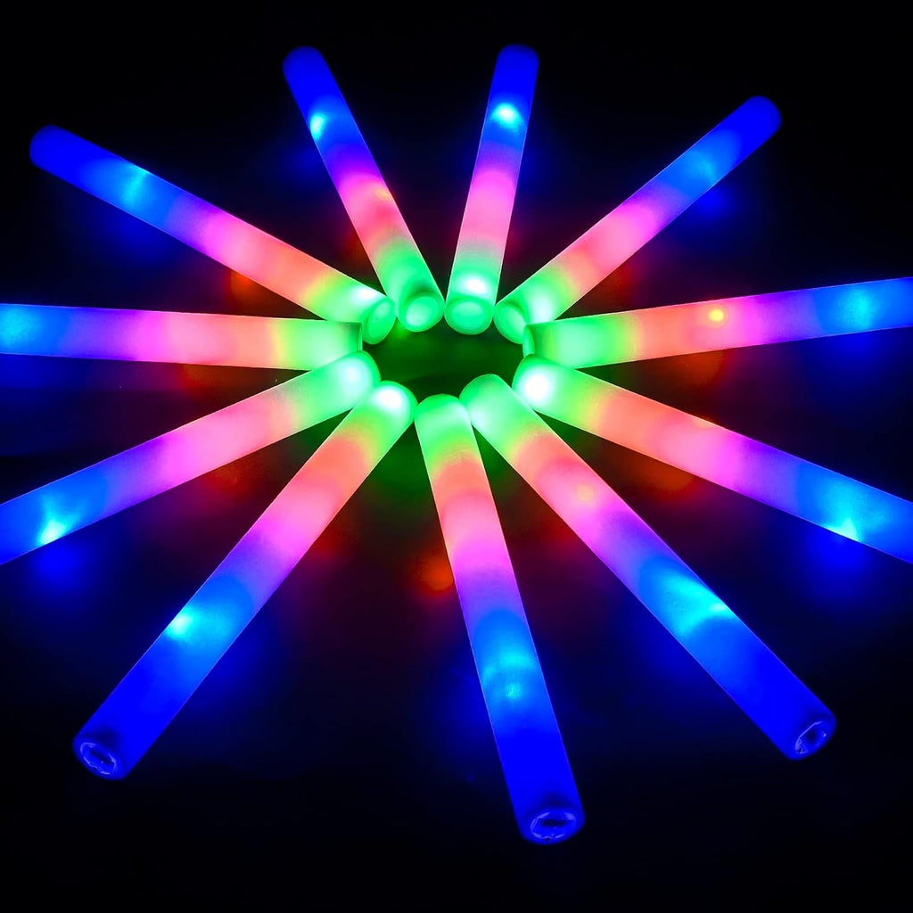 Glow Sticks 110 Pcs, Glow in The Dark  Colorful Flashing Christmas