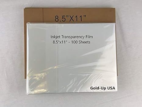 Gold Inc-8.5 x 11 Inch Waterproof Inkjet Film for Silk Screen Printing - 1 Pack (100 Sheets