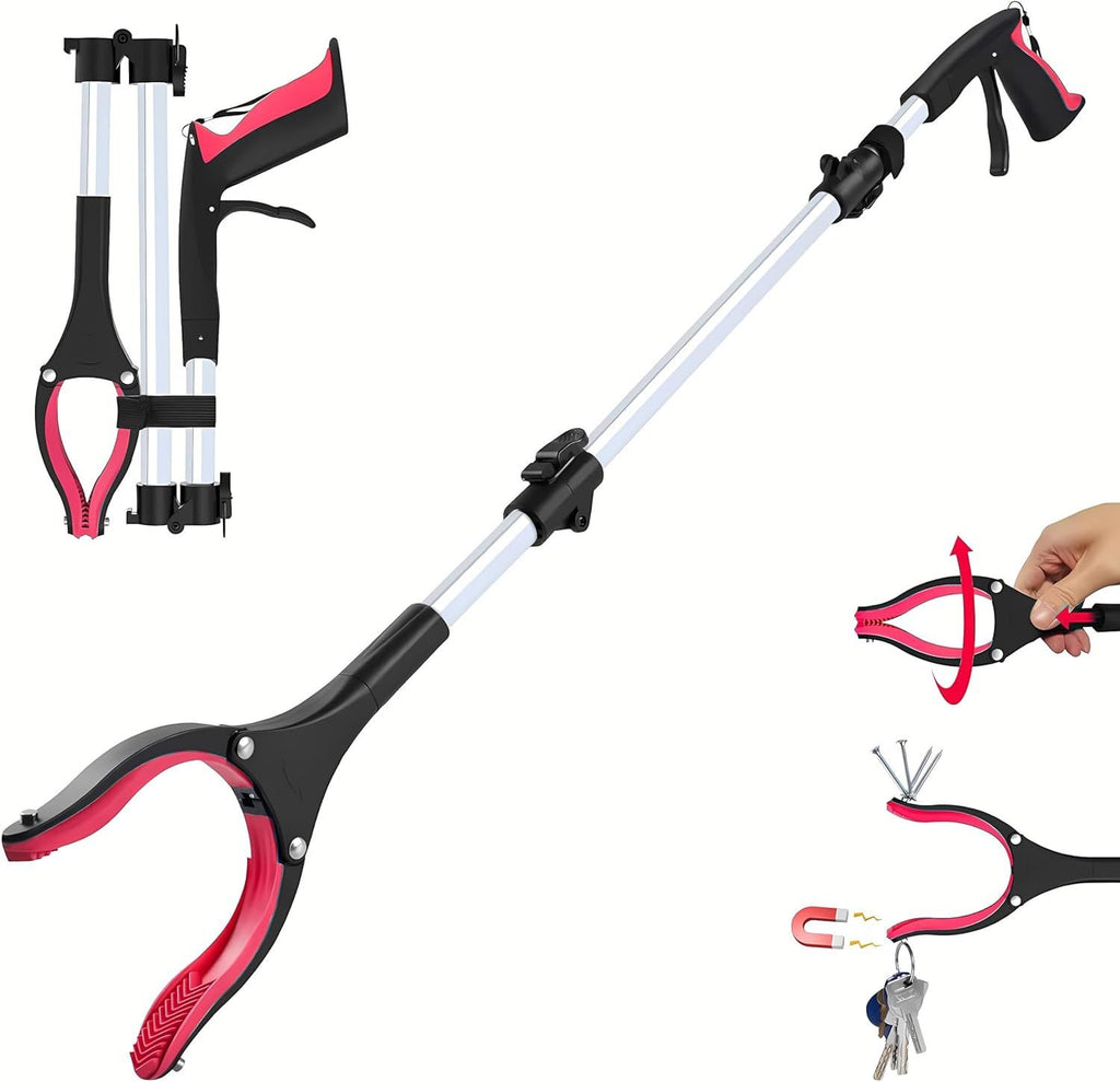 Grabber Reacher Tool - 32' Extra Long Foldable Gripper and Reaching Tool - Heavy Duty Pick Up Stick Grabbers for Seniors, Trash, Surgery Recovery Must Haves Gifts