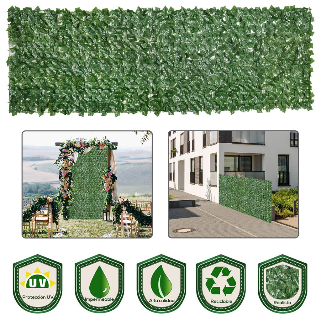 Grass Wall Panels, 118" x 39" Artificial Grass Wall Decor,Greenery Backdrop Panels Wall for Outdoor, Indoor, Garden, Fence, Backyard, Dark Green