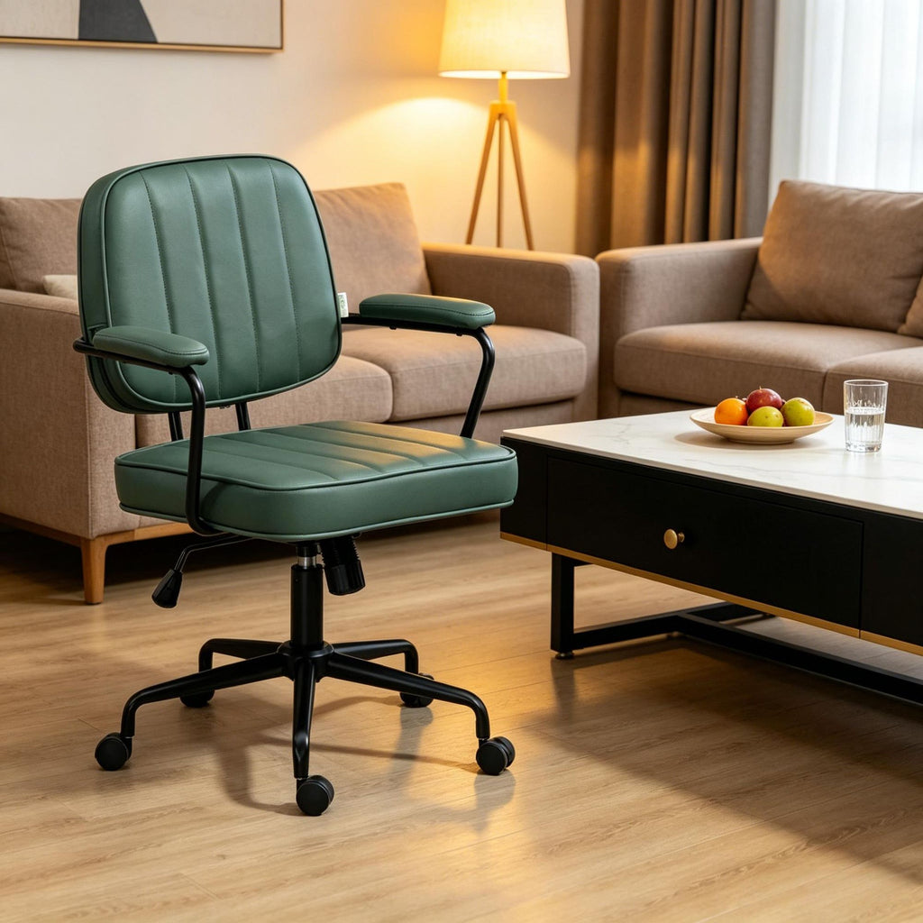 Green Home Office Chair Adjustable Height And Tilt for Comfortable Seating in Your Workspace