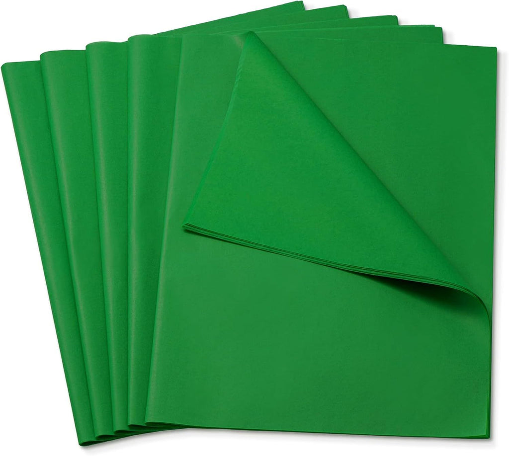 Green Tissue Paper for Gift Bags, 115 Sheets of 14 x 20 Inches, Gift Wrapping Tissue Paper Bulk for Crafts, St. Patrick's Day, Christmas, Birthday, Wedding, Easter