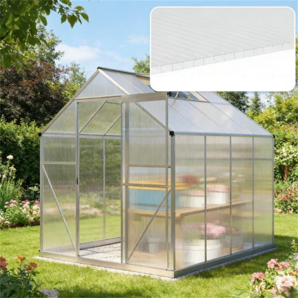 Greenhouse panel, transparent