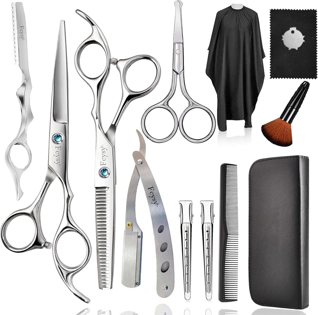Hair Thinning Scissors Hair Cutting Scissors Kit, Tijeras De Peluqueria  Profesional Hair Trimming Scissors Haircut Scissors Blending Shears Set, Baber Shears Layering Scissors Hair Accessories