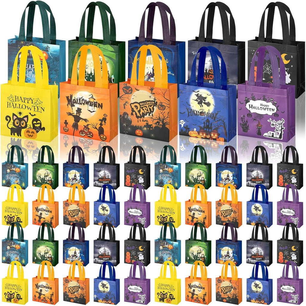Halloween Bags Halloween Tote with Handles Non Woven Bags for Gifts Wrapping Party Supply