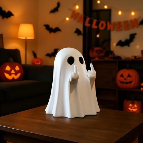 Halloween Ghost Figurine-Spooky & Cute Ghost Statue for Home