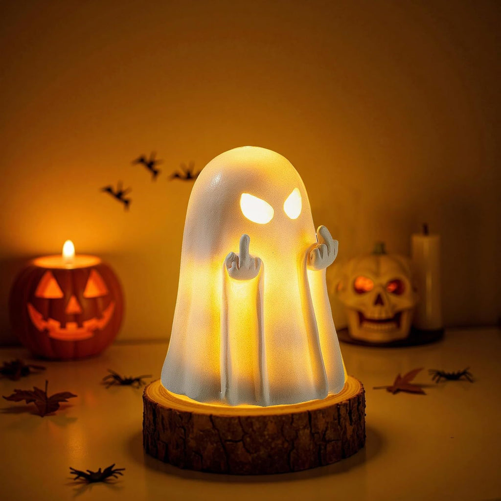 Halloween Ghost Figurine,Cute Spooky Ghost Statue,Halloween Decorations,Resin Statue for Party