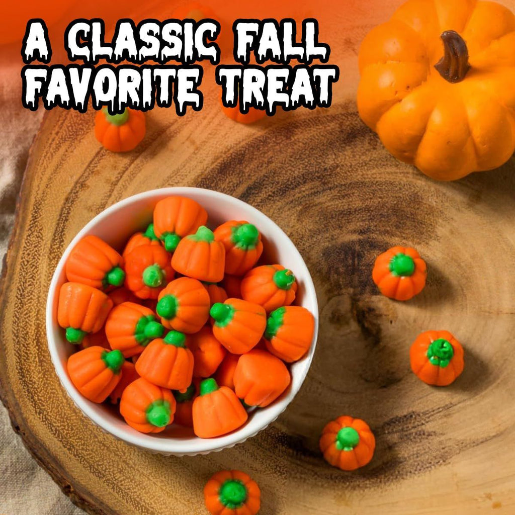 Halloween Pumpkins Candy, 1lb Pack of Pumpkin Mellowcreme Candy, Ideal Halloween Candies Bulk Pack for Parties, Fun Pumpkin Shaped Candies for Kids and Adults, Ideal for Fall Events