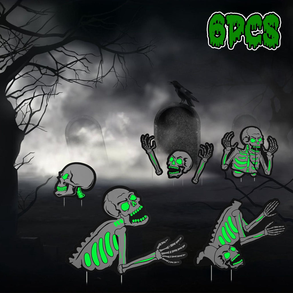 Halloween Skeleton Yard Sign Decorations