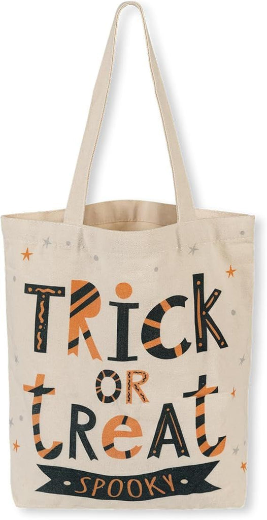 Halloween Tote Bag Trick or Treat Canvas Reusable Large Bucket for Kids Boo Pumpkin Ghost