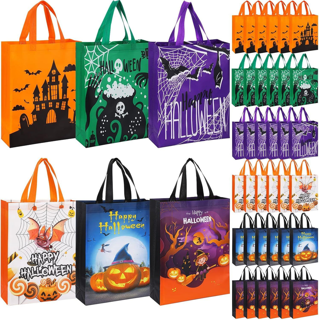 Halloween Tote Gift Bags  Trick Treat Goodies Bags for Halloween Party Supplies