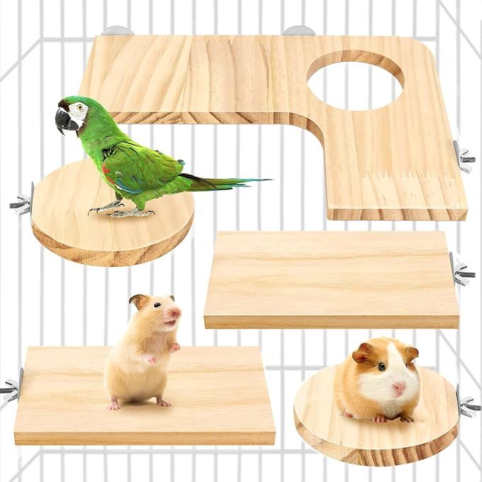 Hamster Cage Shaped Wooden Playing Platform