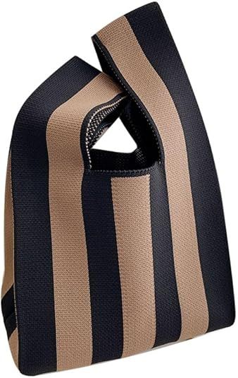 Handbag Women's Knitted Wool Bucket Bag  Versatile Handbag Casual Tote Bag Box Rice Bag