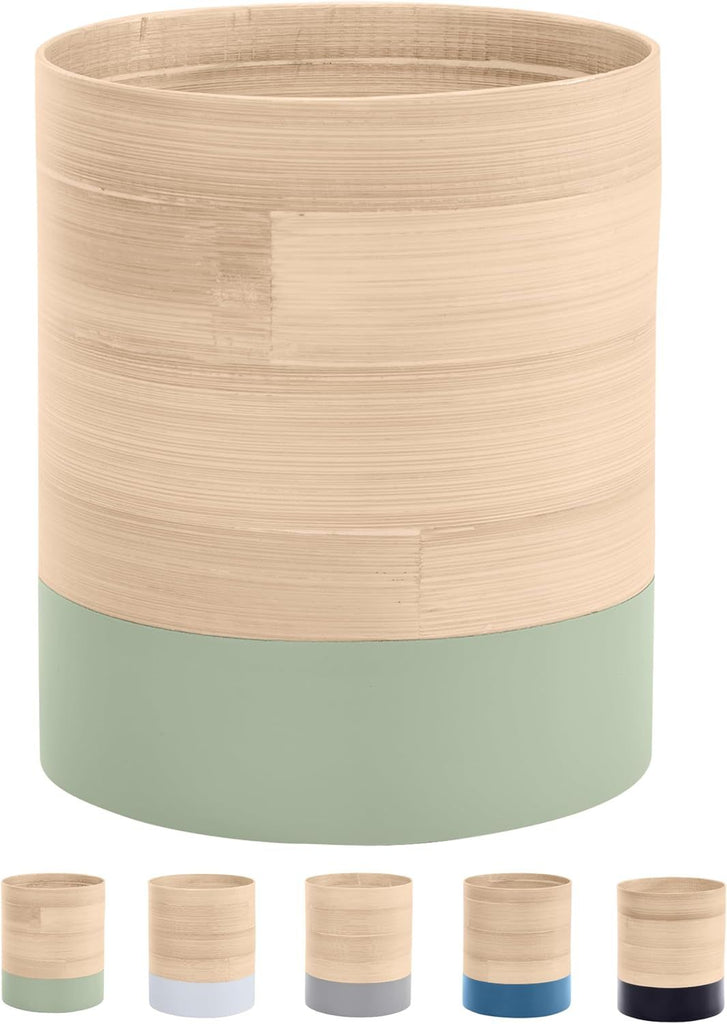 Handcrafted Bamboo Kitchen Utensil Organizer for Countertop, Modern Large Utensil Holder