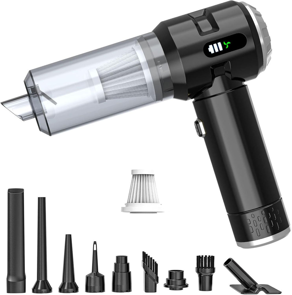 Handheld Car Vacuum Cleaner, 25000PA Strong Cyclonic Suction Portable Mini Vacuum Cordless with Digital Display Lightweight Handheld for Pet Hair, Car, Home, Office, Kitchen