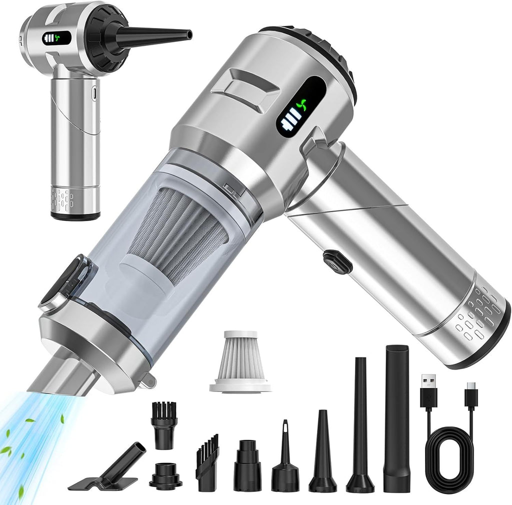 Handheld Car Vacuum Cleaner, 25000PA Strong Cyclonic Suction Portable Mini Vacuum Cordless with Digital Display Lightweight Handheld for Pet Hair, Car, Home, Office, Kitchen