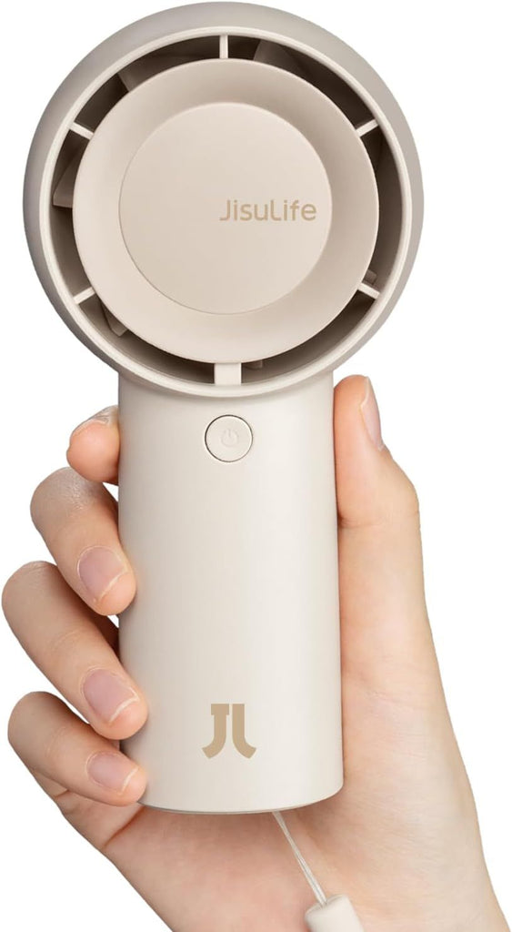 Handheld Portable Turbo Fan [16H Max Cooling Time], 4000mAh USB Rechargeable Personal Battery Operated Mini Small Pocket Fan with 5 Speeds for Travel