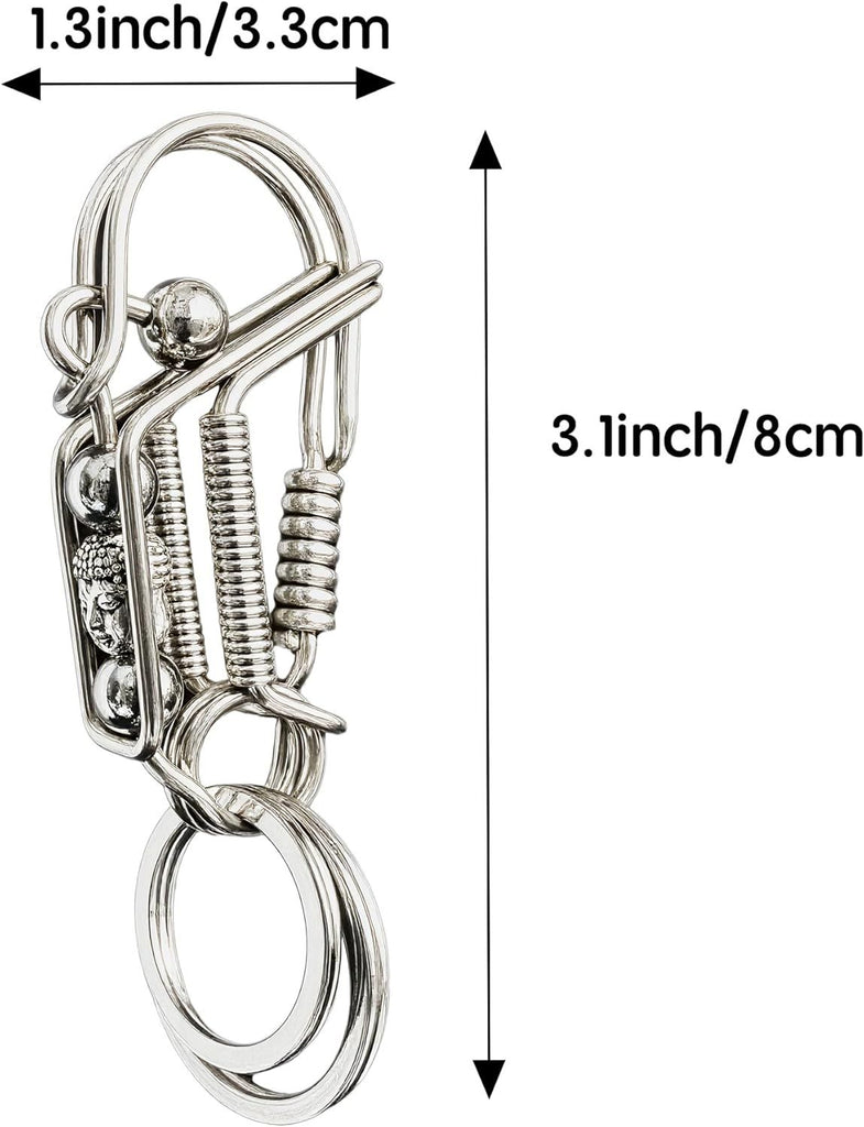 Handmade Metal Keychains Keyring Key Chain Ring Clip Holder Organizer for Home Car Keys Key Finder Women Men