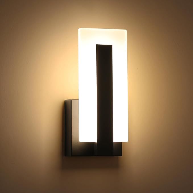 Hardwire Modern Wall Sconces with 7W Acrylic LED Wall Light Brightness Suitable forBedroom, Bathroom, Living Room, Porch, Staircase, Cafe, Hotel (Warm White 3000K 1 Pack)