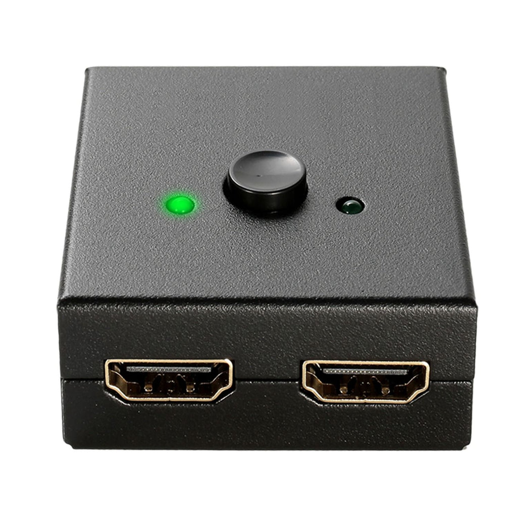 HD IN & HD OUT Bi-directional Switch Adapter 1x2 or 2x1 4K HDTV Splitter Converter Hub Manual Switcher Supports HD 3D 1080P for DVD HDTV Projector Displayer