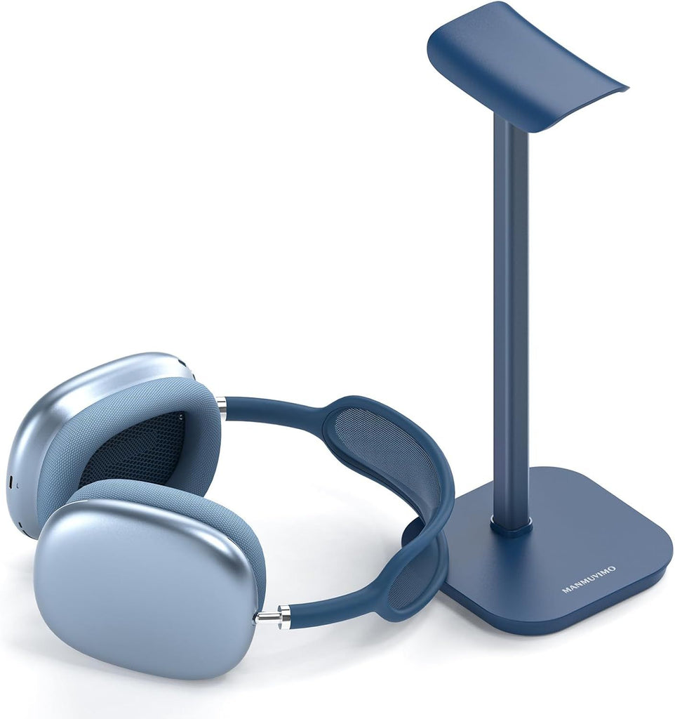 Headphone Stand, Desktop Headset Holder Heavy Base Desk Earphone Stand Aluminum Gaming Headset Hanger Rack for AirPods Max, AirPods, AirPods Pro, Sony, Beats, Bose, Razer and More(Blue)