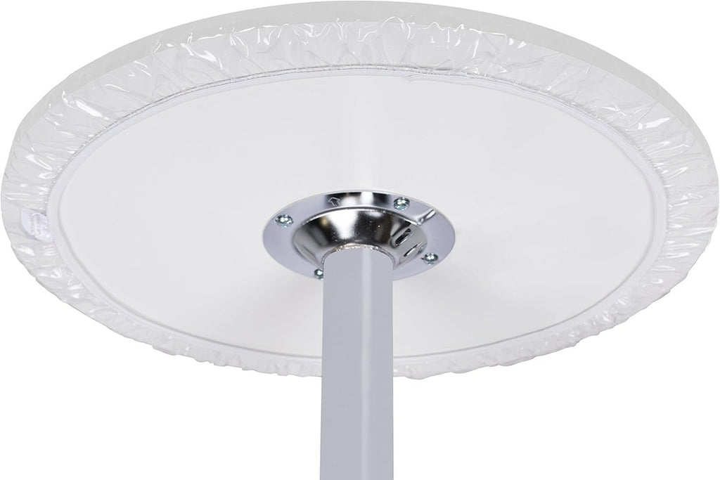 Heavy Duty Clear Vinyl Round Fitted Tablecloth (Table Cover) Elasticized Tablecloth Great for Protecting Your fine Tables and Table Linen 42'