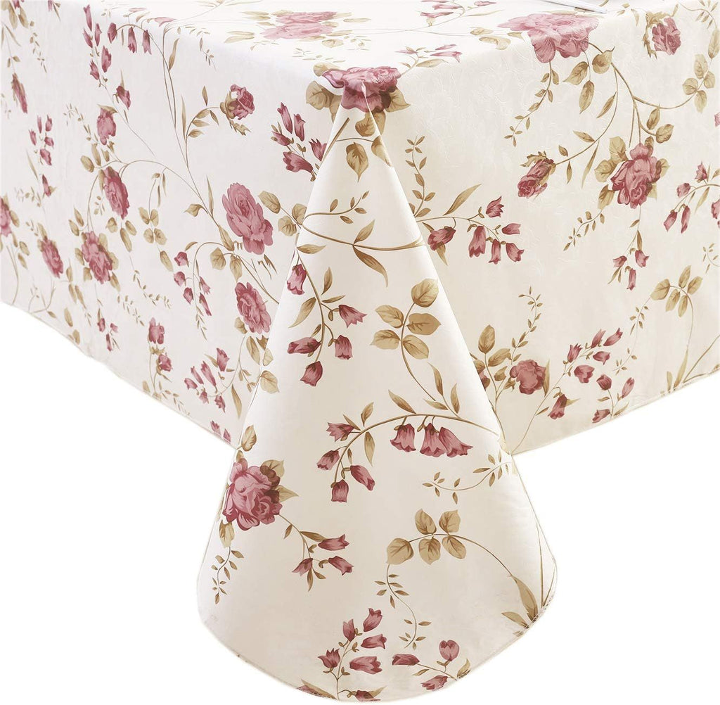 Heavy Duty Vinyl Tablecloth with Flannel Backing Waterproof