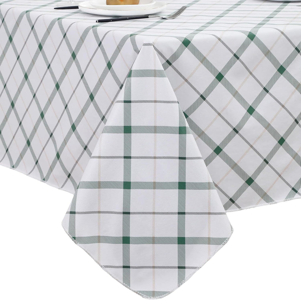 Heavy Duty Vinyl Tablecloth with Flannel Backing Waterproof