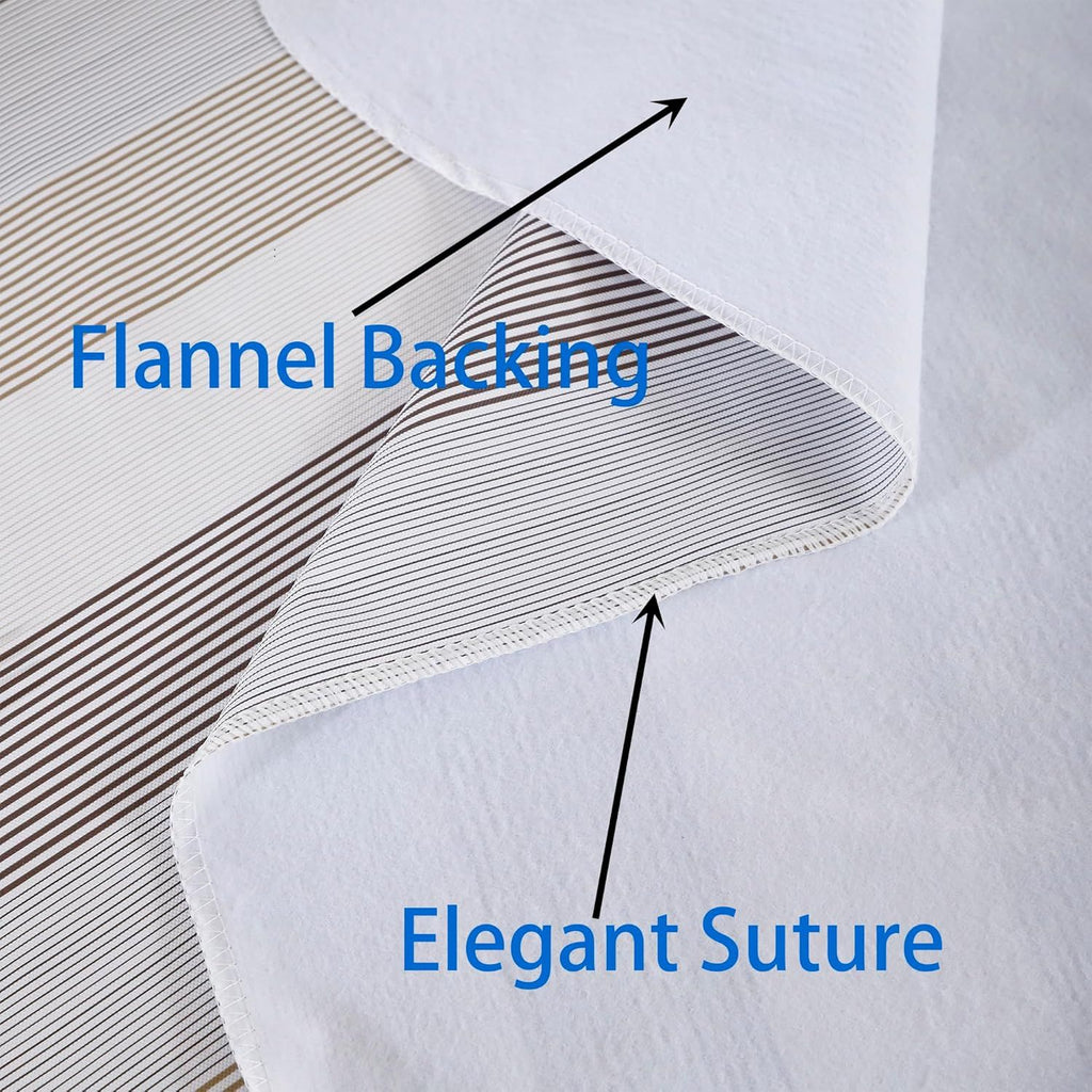 Heavy Duty Vinyl Tablecloth with Flannel Backing Waterproof