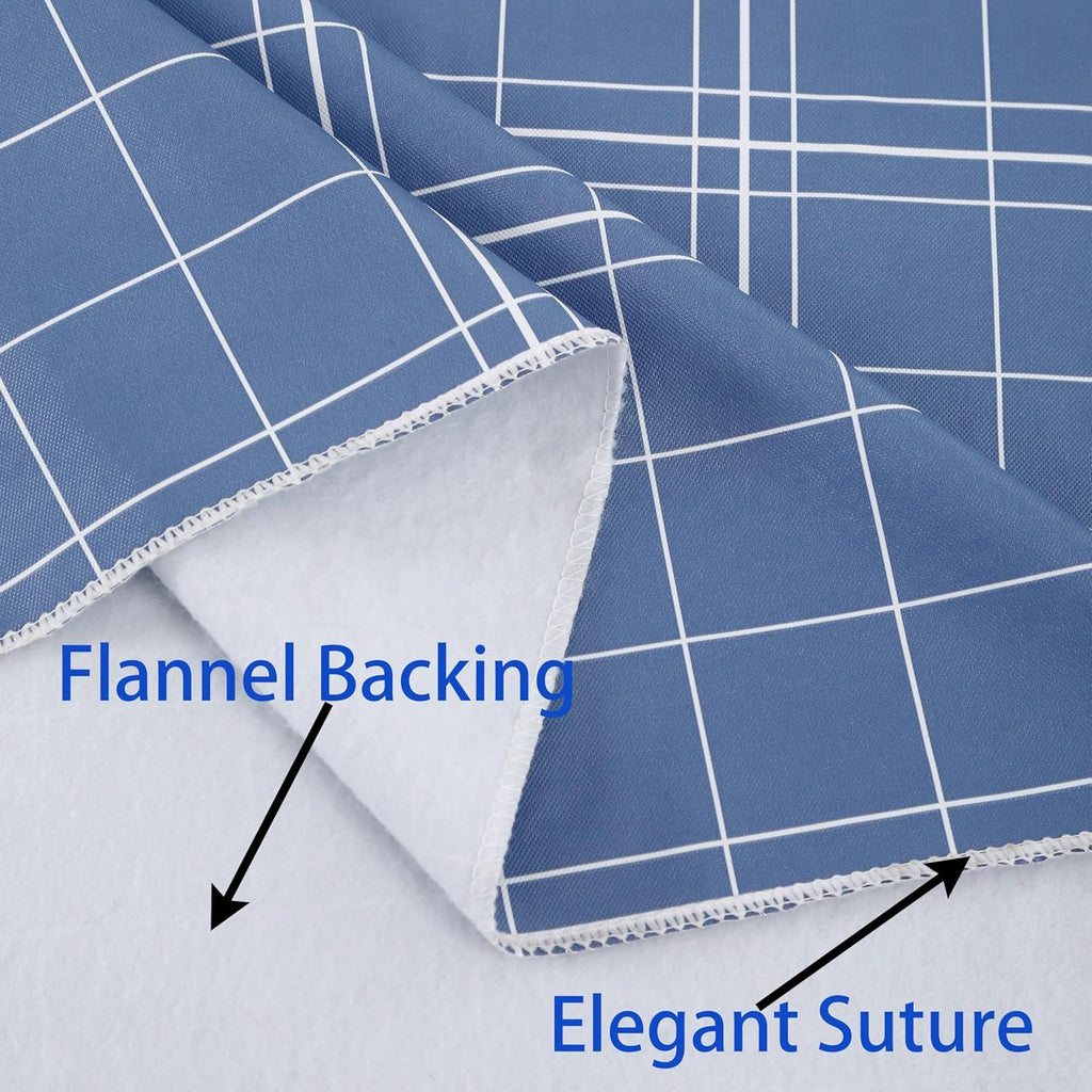 Heavy Duty Vinyl Tablecloth with Flannel Backing Waterproof
