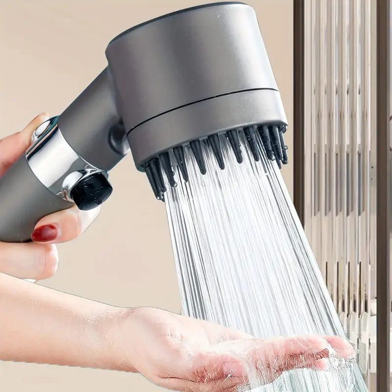 High pressure rain shower head with 5 filters - wall-mounted, luxury bathroom painted finish