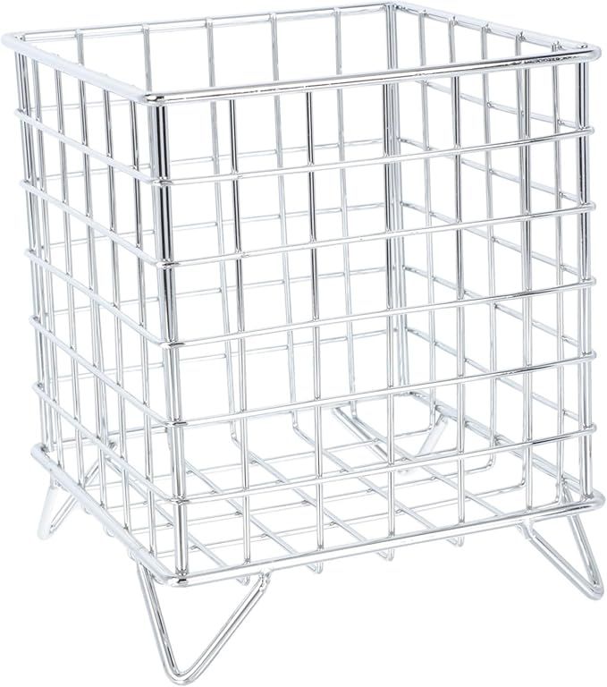 Home Use Storage Basket Iron Craft Elegant Decorative Basket Wide Application for Snacks Fruit Office Supplies