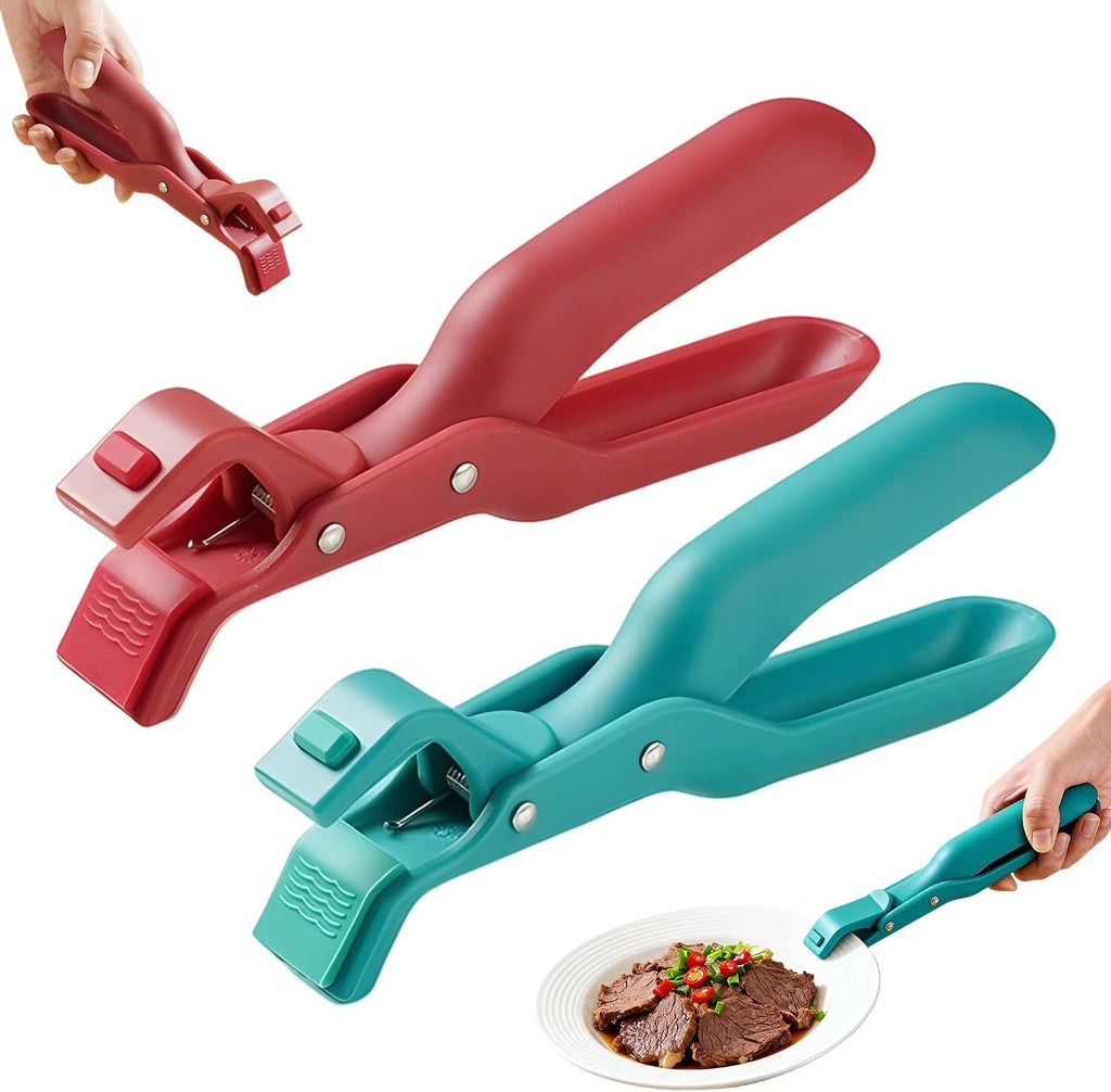 Hot Plate Gripper, New Hot Plate Grippers Tongs, Anti Scald Bowl Holder Clip, Bowl Dish Plate Grabber Clips Tongs Clamp Holder, For Air Fryer & Food Steamer & Oven & Microwave Oven (2 All)