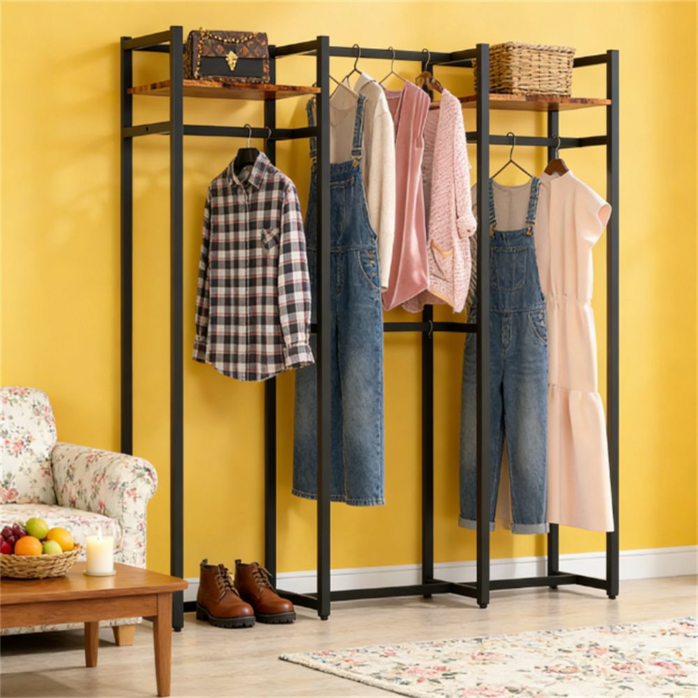 Independent wardrobe, clothes hanger, large storage space, Portable Wardrobe Rack High Carrying Capacity