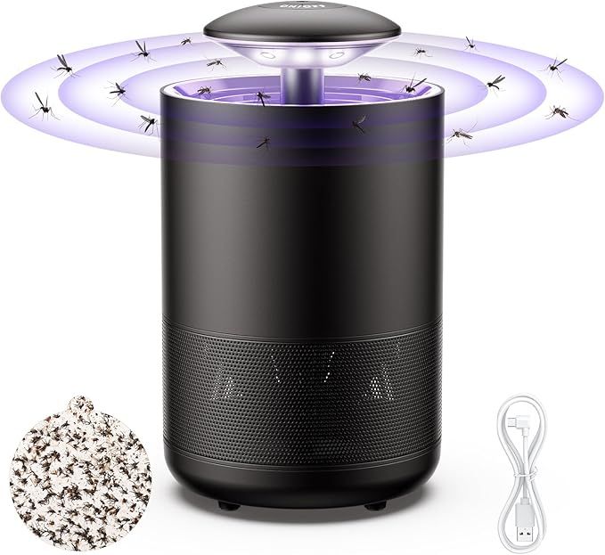 Indoor Insect Trap Fan Catcher for Mosquito, Gnat, Fruit Fly, Moth, Flies, Portable UV Light Flying Insects Killer House Kitchen, Garage, Camping, etc.