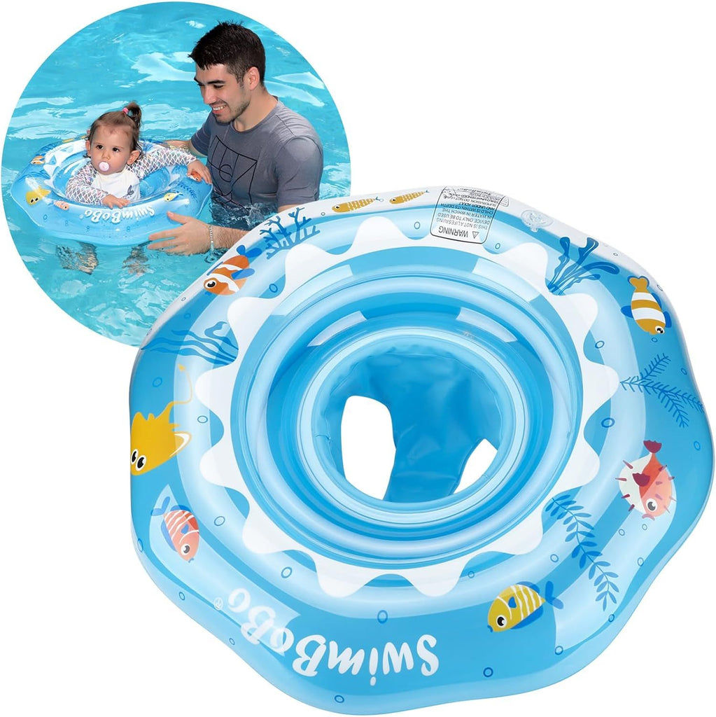 Inflatable Baby Swimming Float with Safe Seat for Age 6-36 Months Toddler