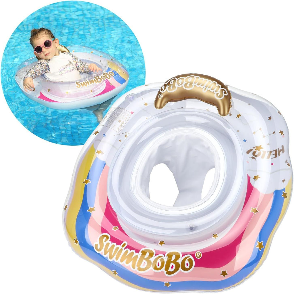 Inflatable Baby Swimming Float with Safe Seat for Age 6-36 Months Toddler