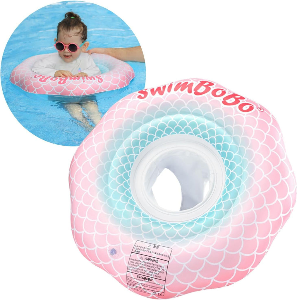 Inflatable Baby Swimming Float with Safe Seat for Age 6-36 Months Toddler