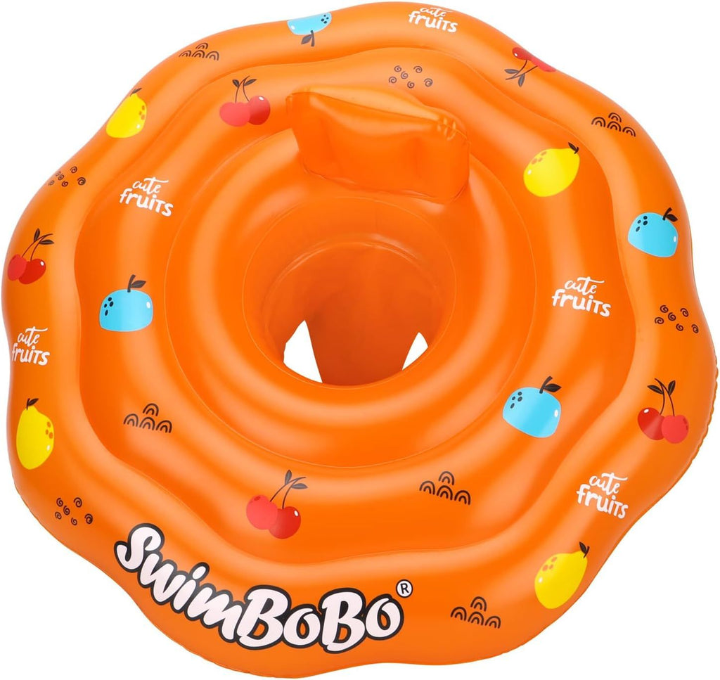 Inflatable Baby Swimming Float with Safe Seat for Age 6-36 Months Toddler