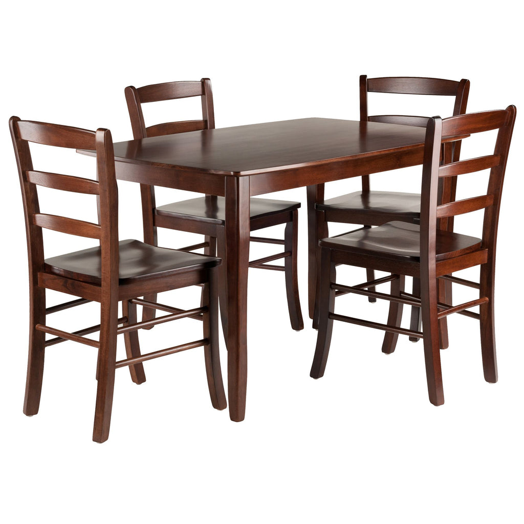 Inglewood 5-Pc Dining Table with Ladder-back Chairs; Natural