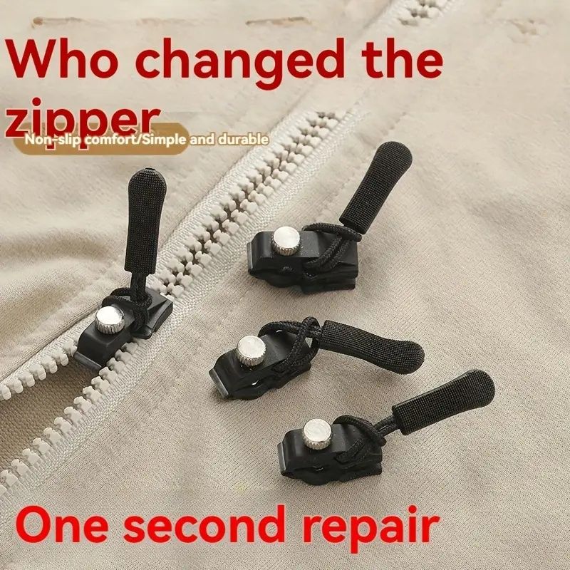 Instantly fix zippers, 3 0-piece zipper repair kit, no sewing required, with easy installation tools, suitable for clothing and luggage.