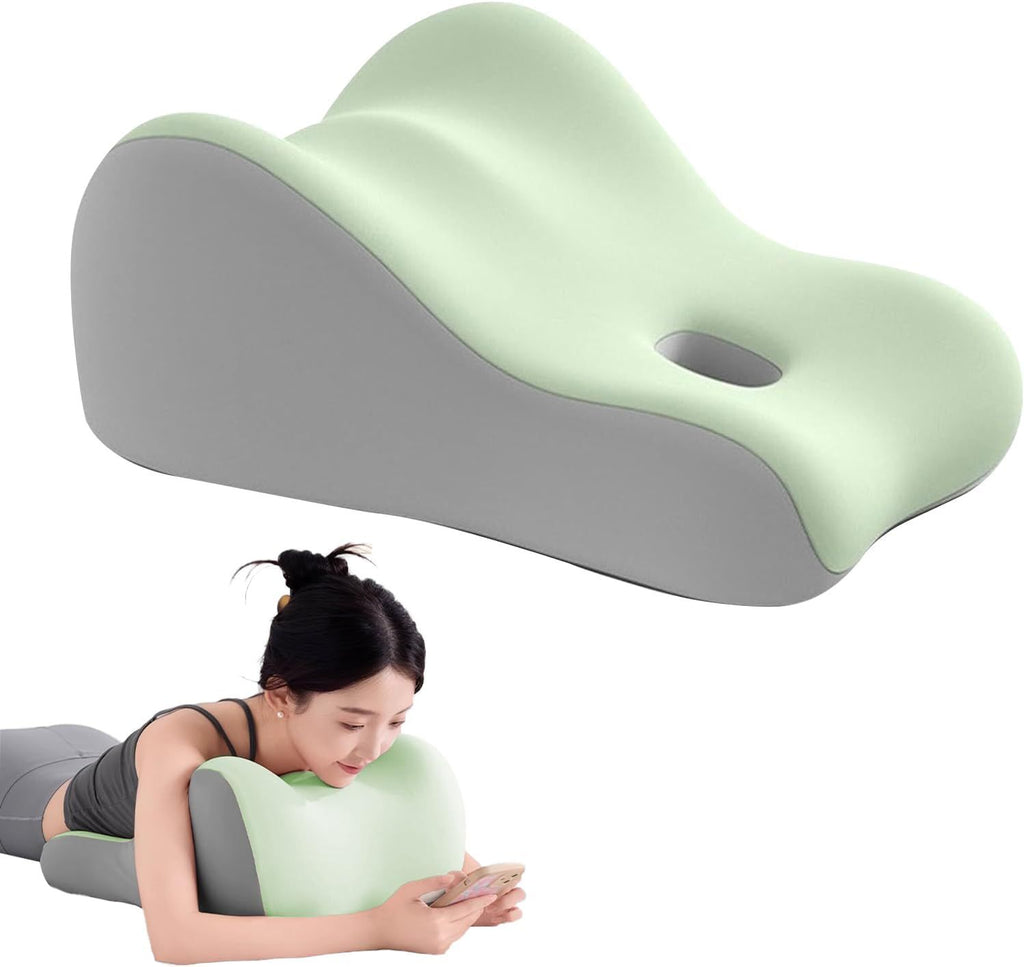 Intimacy Support Wedge Pillow for Couples, Memory Foam Positioning Cushion for Back, Neck & Waist Pain Relief with Washable Cover, Portable Design for Relaxing, Reading & Adult Play-Green