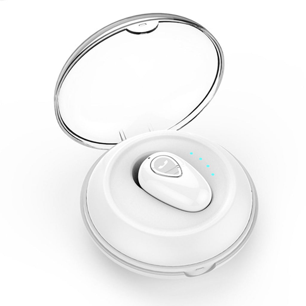 IPX5 Waterproof Unilateral Wireless Earbud Mini In-Ear Headset Rechargeable with Built-in Mic Charging Case Sweat Resistant Earphone