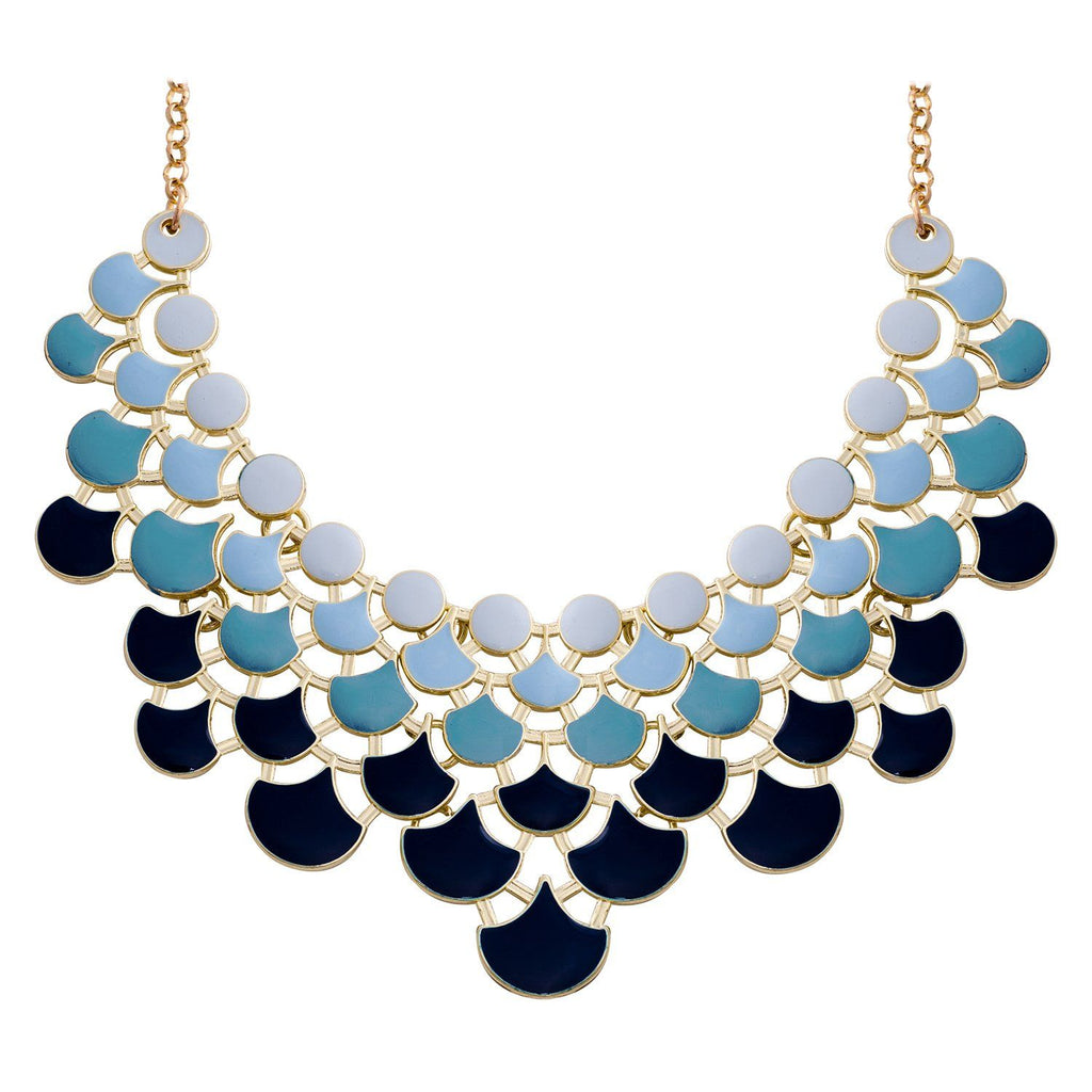 Jane Stone Fashion Statement Collar Necklace Vintage Openwork Bib Costume Jewelry