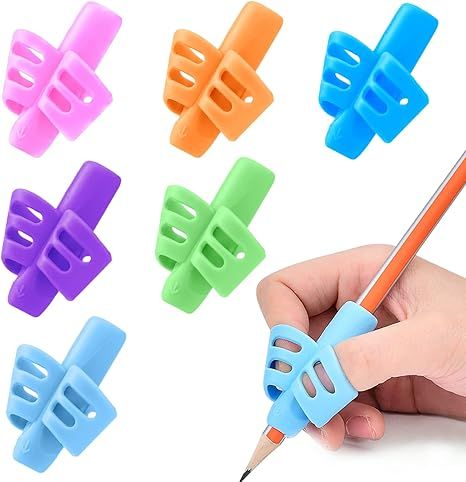 JuneLsy Pencil Grips for Kids Handwriting Pencil gripper Pencil Holder Posture Correction Training Writing AIDS for preschooler Kids toddler Children Special Needs (3 PCS)