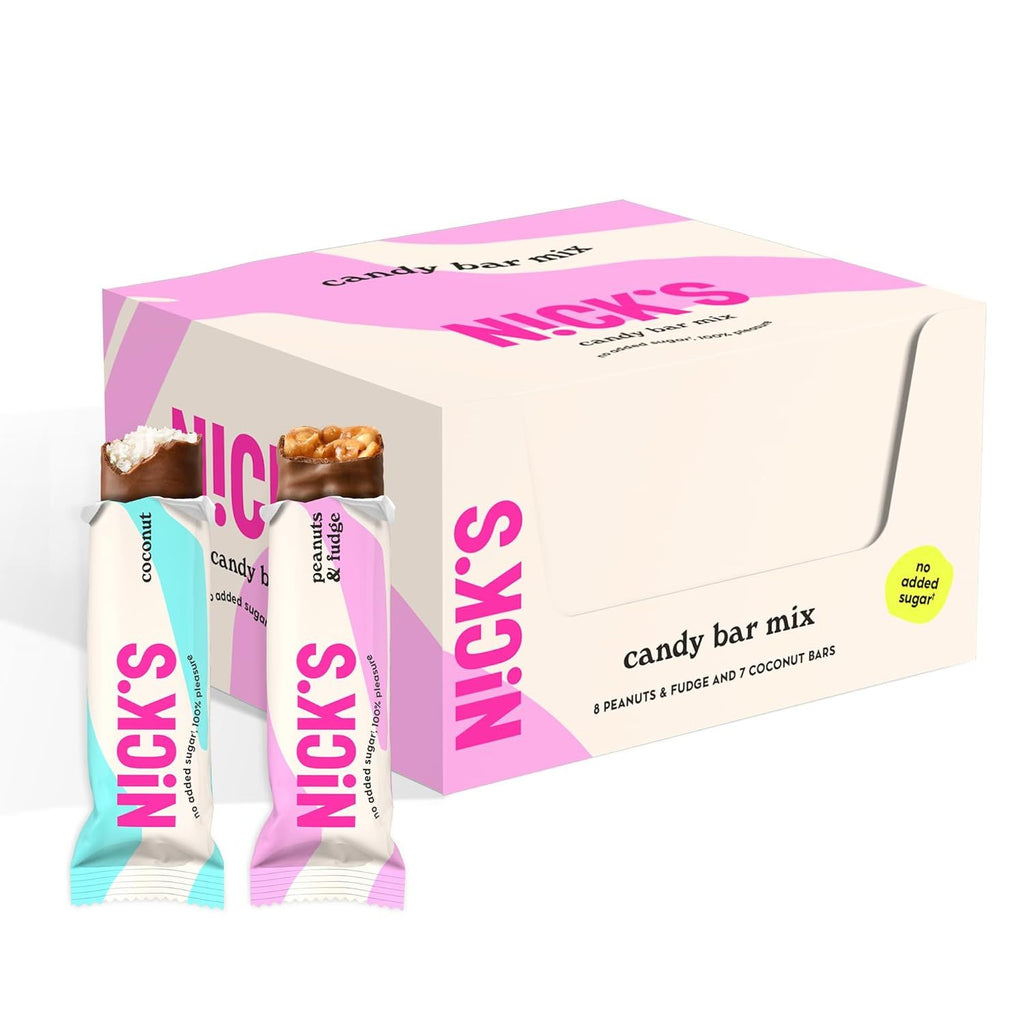 Keto Chocolate Candy Bars Coconut and Peanuts, Variety Pack,  15-Pack
