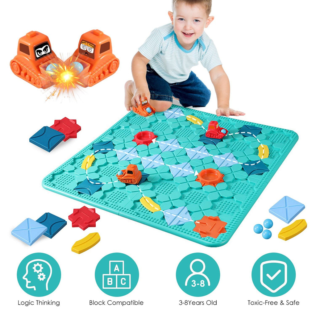 Kids Logical Road Builder Toy Brain Teasers Puzzles Montessori Toys Preschool Educational Learning Toys Puzzle STEM Board Game For 3-8 Years Old Boys Girls Birthday Gift GPCT5326