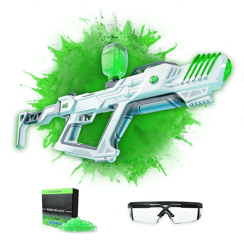 Kids Toy Gun with 10,000 Daytime and 5,000 Nighttime Gellets 170-250 FPS 150FT Range, Full-Auto, Triple Burst Modes for Ages 14+